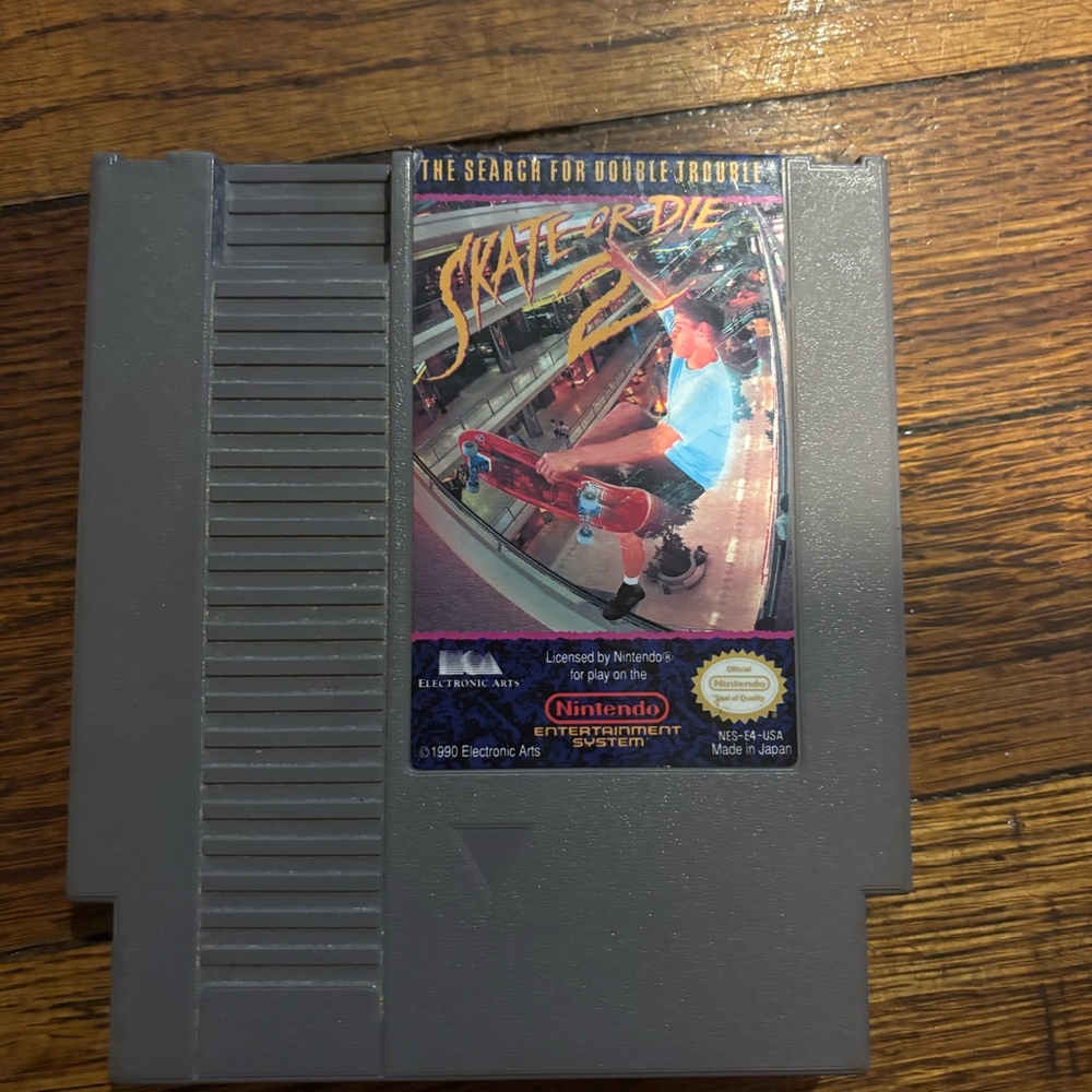 Vintage Nintendo Skate or Die 2 game